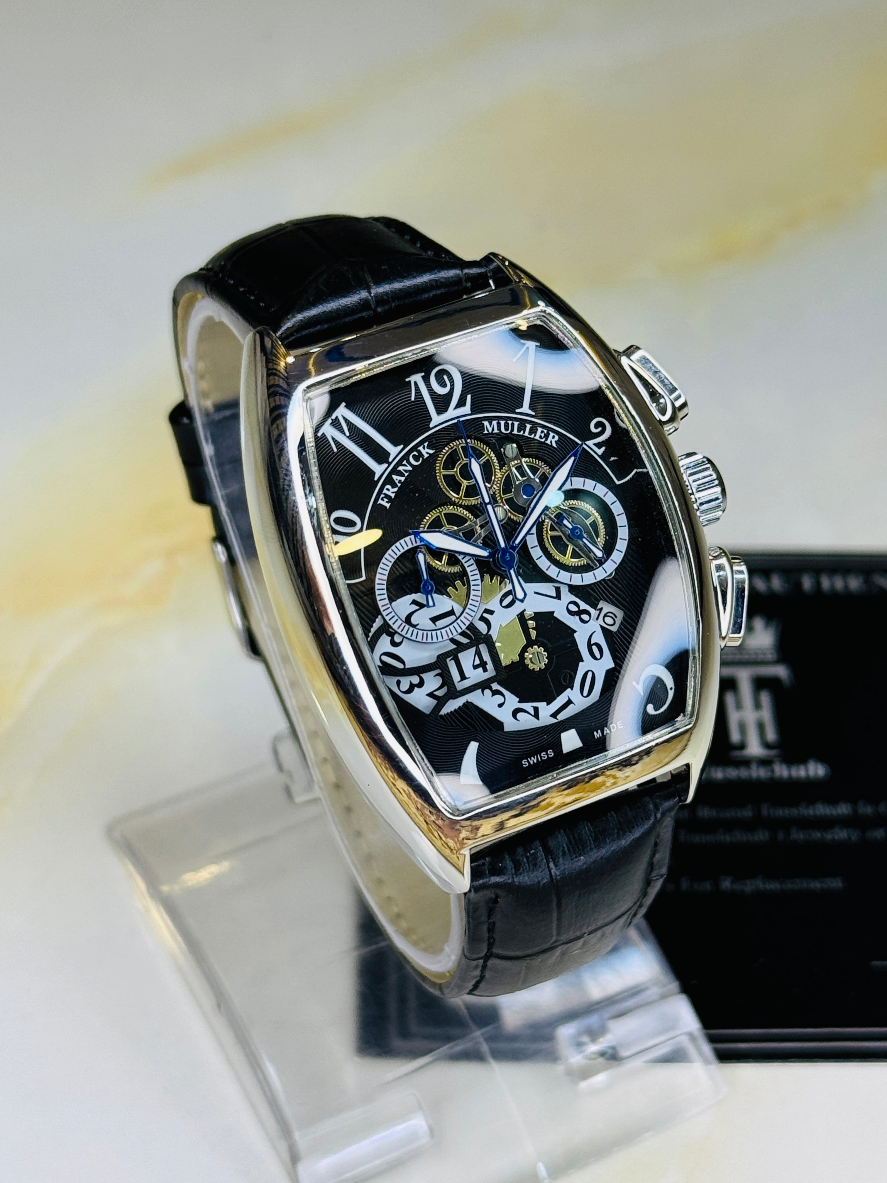 Frank Muller Brown Silver White Chronograph Dial Watch
